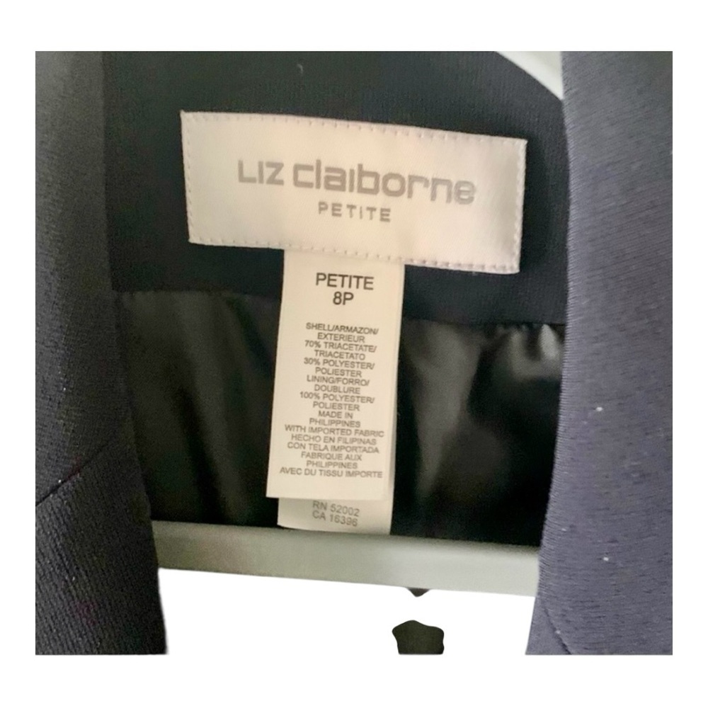 Liz Claiborne Jacket Women’s Black Size 8P - Picture 7 of 10